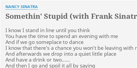 somethin stupid frank sinatra lyrics